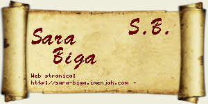 Sara Biga vizit kartica